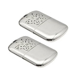 2pcs Zinc Alloy Pocket Hand Warmer Outdoor Small
