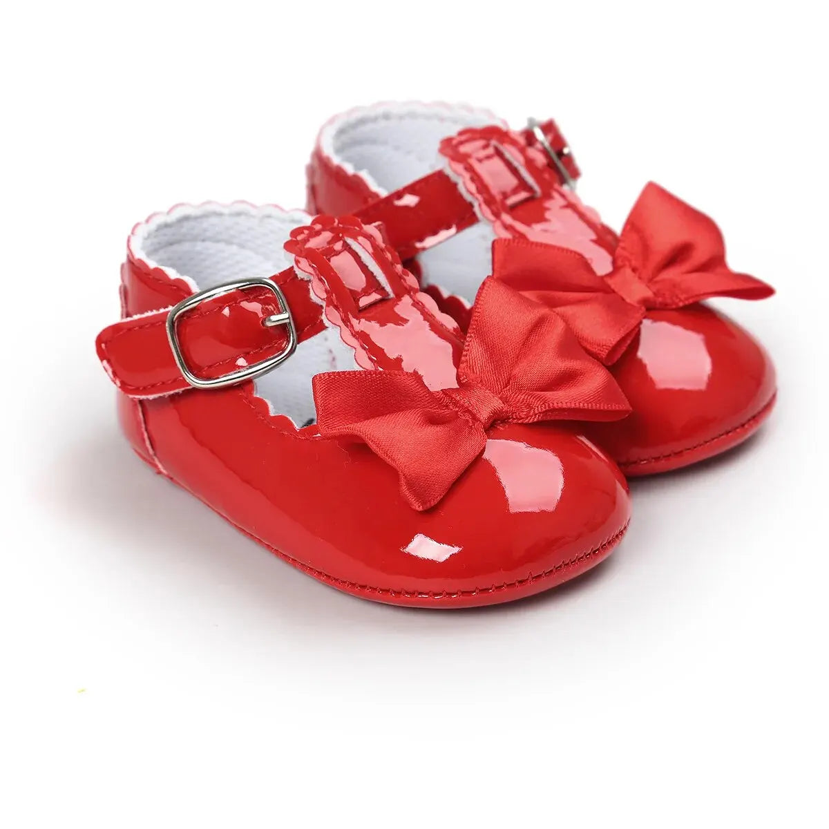 Meckior Baby Girls Shoes Classic Bowknot Rubber Sole