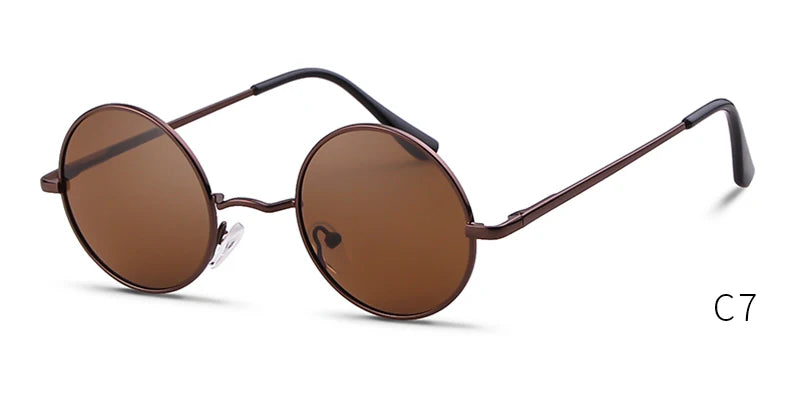 Round Sunglasses Men Polarized UV400 High Quality Brand