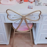 Luxury Minimalist Makeup Vanity Stool Butterfly Backrest Chair