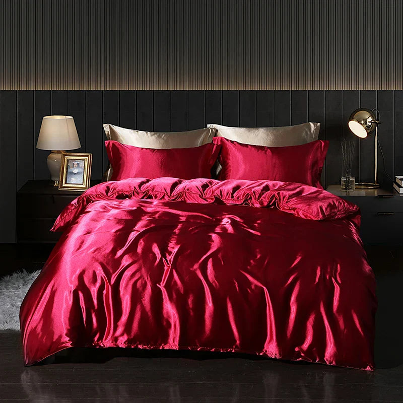 Luxury Gold Mulberry Silk Bedding Set Comforter Quilt