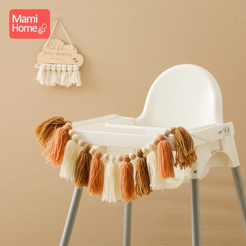 Kids Room Decoration Boho Tassel Nursery Tent Hanging Pendant Baby Newborn Photo Accessories Photography Props Newborn Gift