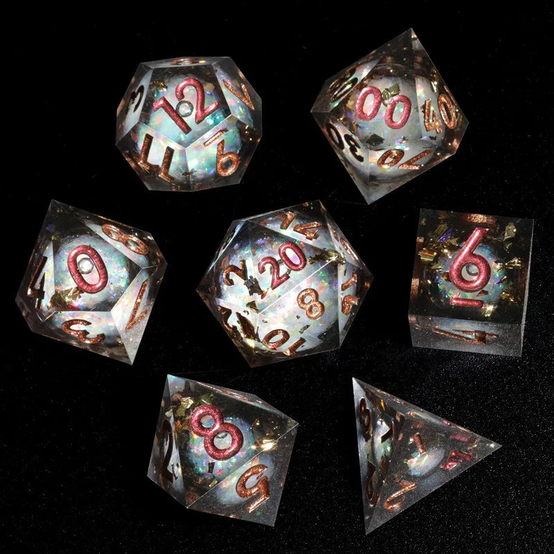 Mini Planet New Design Liquid Core Dice Set