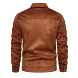 2023 New Autumn Winter Suede Leather Jacket Men