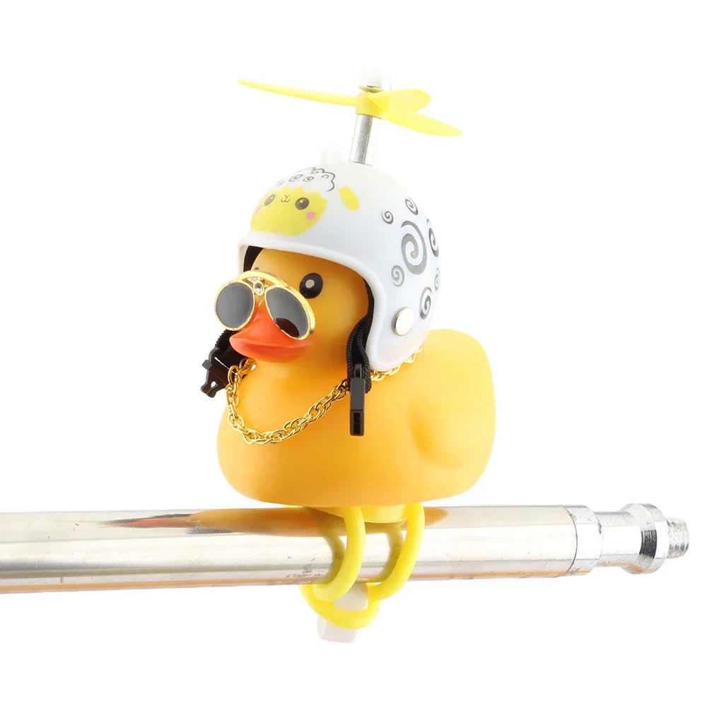 Motorcycle Accessories Cute Duck with Propeller Helmet Broken