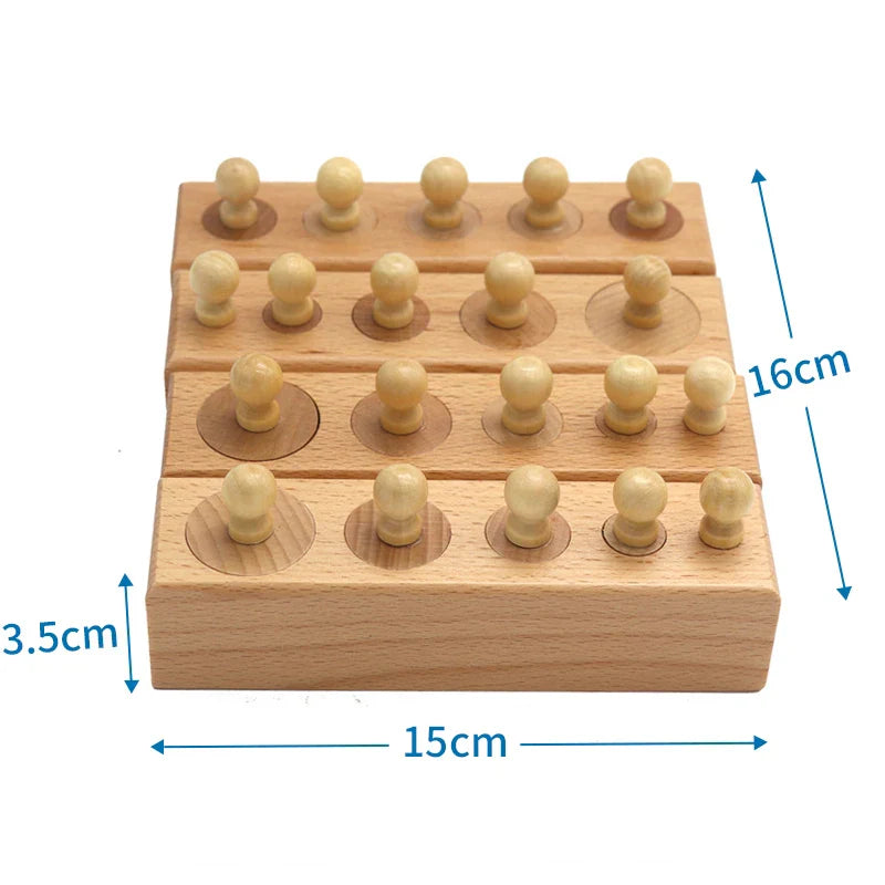 Montessori Cylinder Socket Puzzles Toy Baby Development Practice