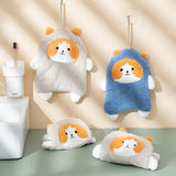 Cute Coral Plush Cat Wipe Towel Microfiber Hand