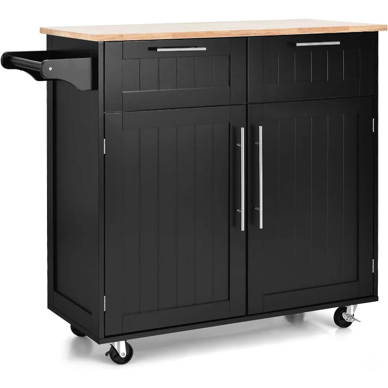 Giantex Kitchen Island Cart Rolling Storage Trolley Cart