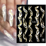 Purple Marble Nails Stickers Smoke Design Manicure Decals