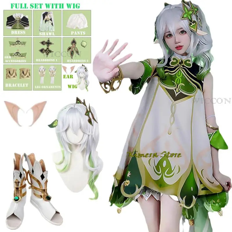 Genshin Impact Nahida Maid Cosplay Costume Lesser Lord