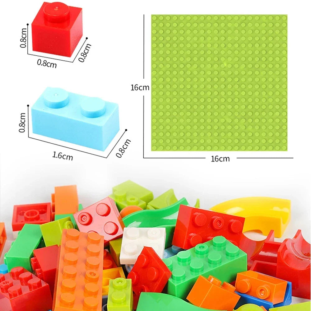 165/330pcs Small Size Marble Race Run Blocks DIY