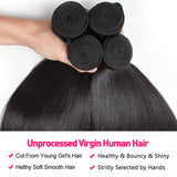 Human Hair Bundles 1/3/4 Piece Hair Extension For