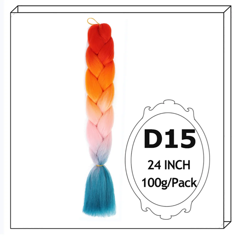 24Inch Synthetic Long Jumbo Ombre Braiding Hair For