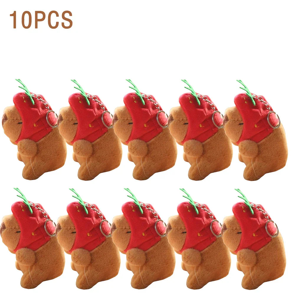 1-20PCS Cartoon Capybara Pendant Plush Toy Doll Bag