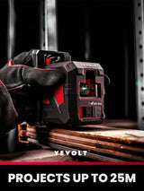 YEVOLT YVRLL4XS2/YVGLL4XS2 Red/Green Cross Line Laser Level 2-Line