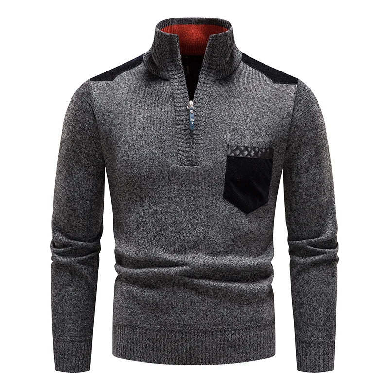 Top Quality Men's Fleece Sweater Half Zipper Up