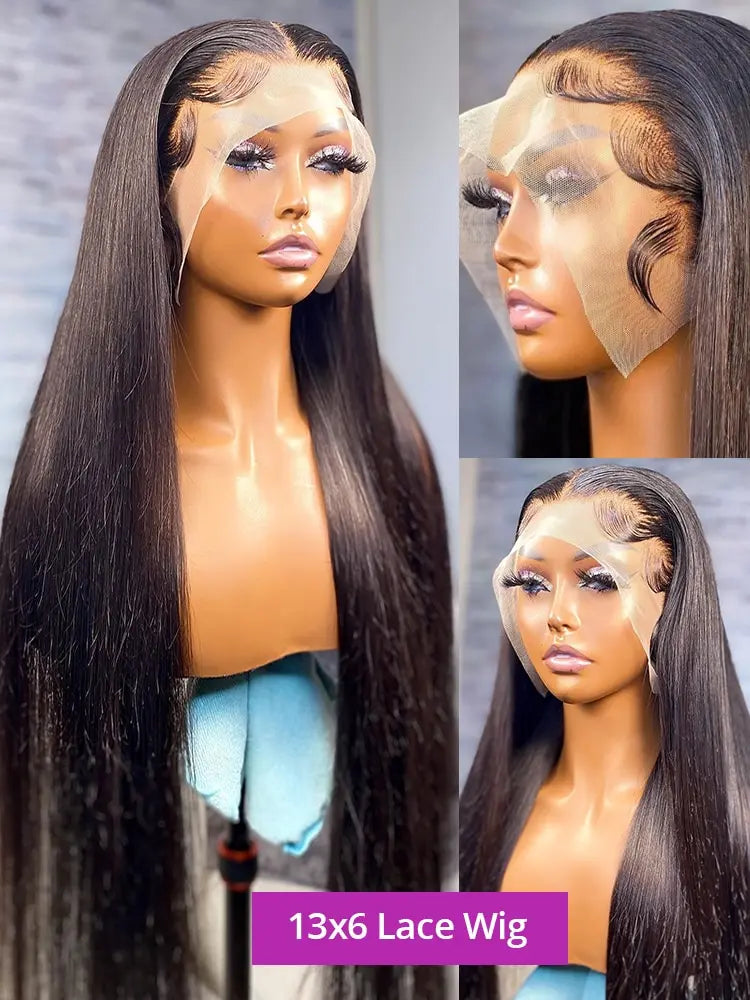 36 38Inch 13x4 Straight Lace Front Wigs Glueless