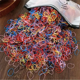 1000pcs Disposable Colorful Hair Ties Elastic Hair Bands