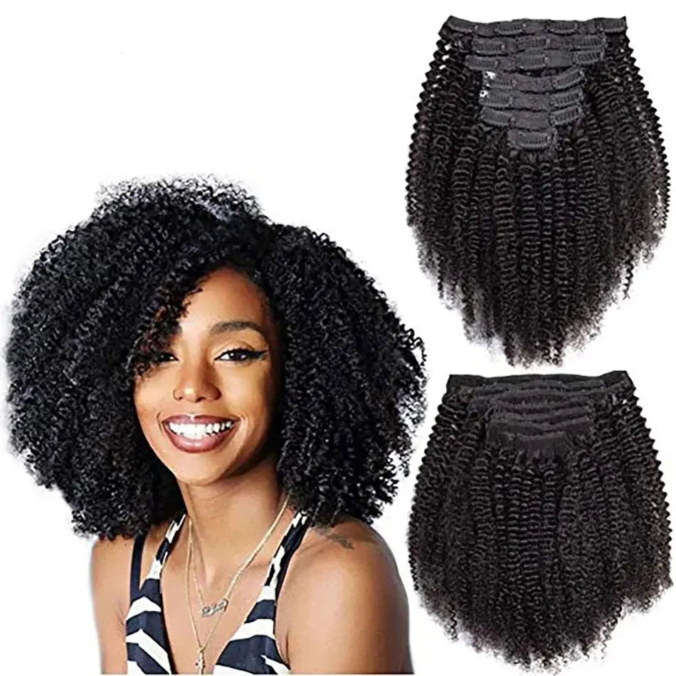 Maxine 4A 4B Hair Kinky Curly Clip In
