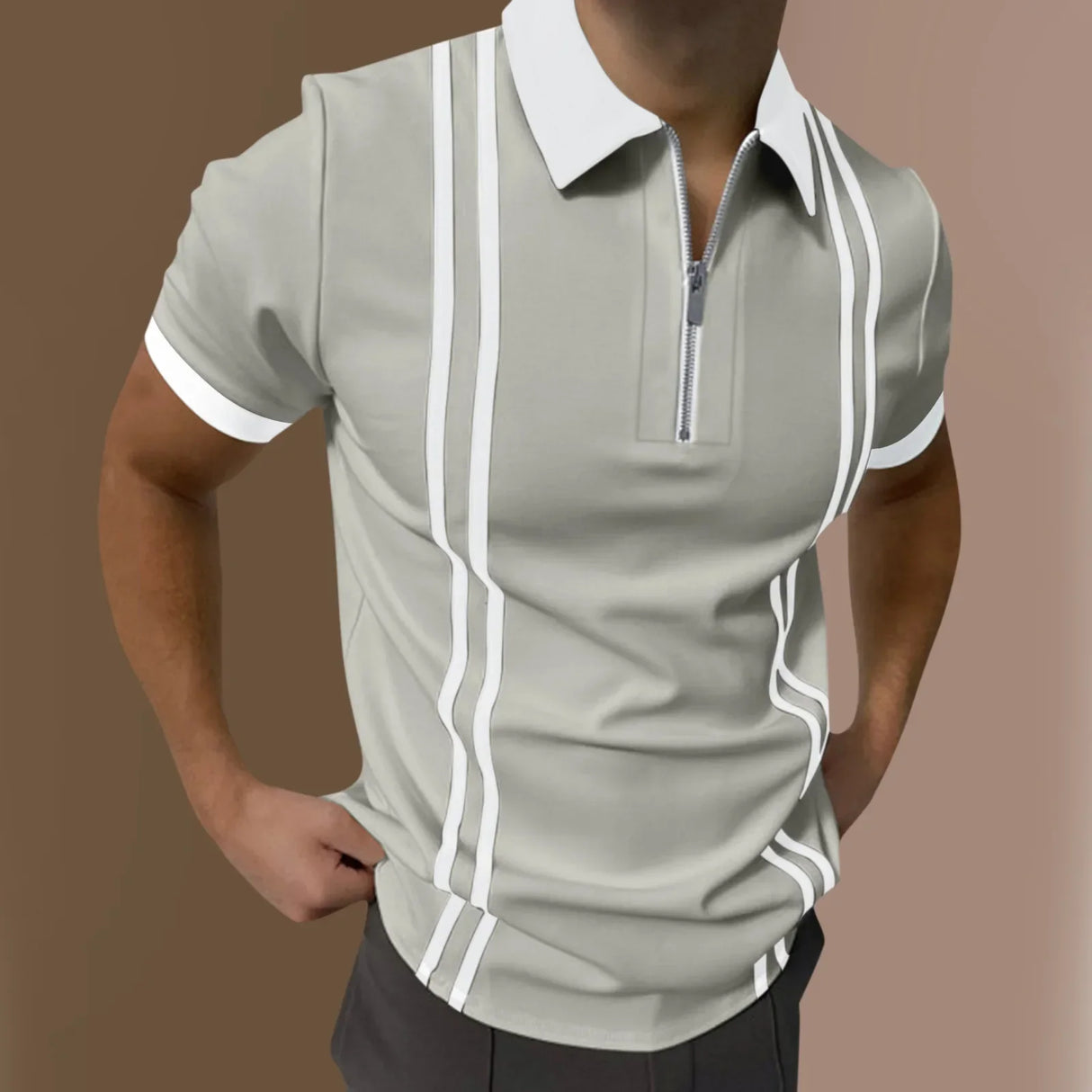 Summer new men's casual short-sleeved Polo shirt office