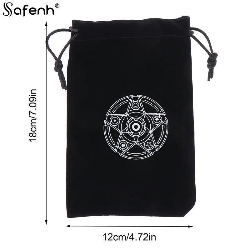 1PC Velvet Tarot Oracle Cards Storage Bag Drawstring Pouch