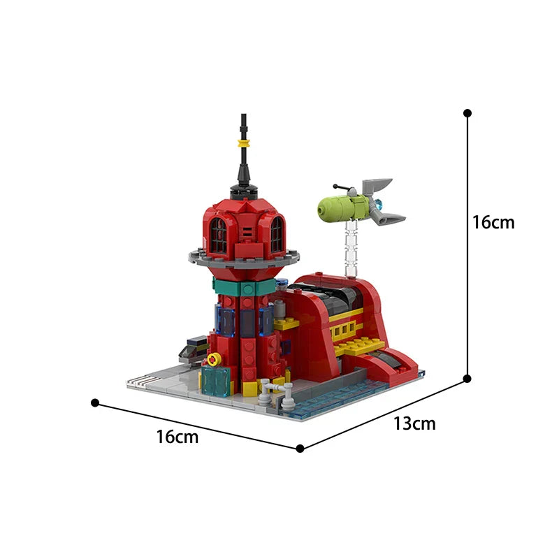 Planet Express Headquarter Building Block Model Puzzle Education