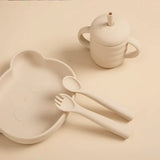 Food Grade Baby Soft Silicone Spoon Fork Set
