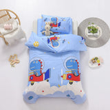 3Pcs Cartoon Cotton Crib Bed Linen Kit Baby