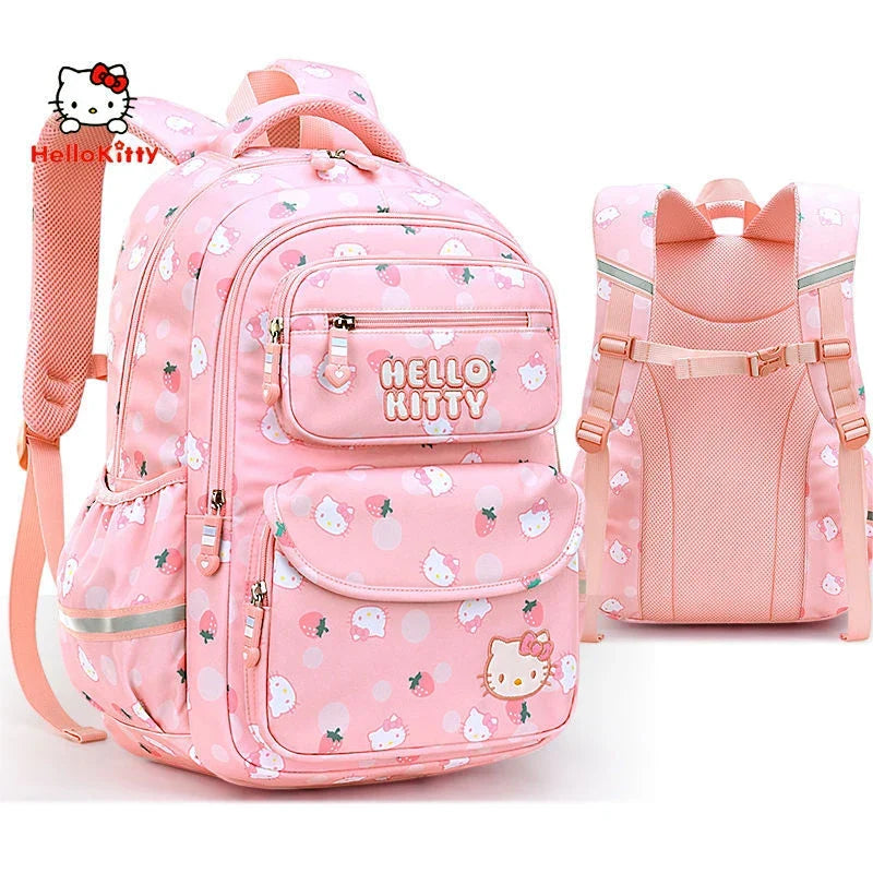 Sanrioed Hello kitty Schoolbag Cartoon Strawberry Kitty Cat