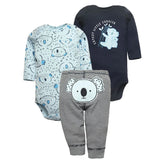 2023 Newborn Baby Clothes Set Soft Cotton Bodysuits+Pants
