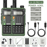 2PCS BaoFeng UV-S9 Pro V2 Walkie Talkie 10KM