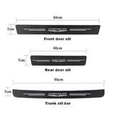 Car Door Sill Protector Carbon Fiber Threshold Decals