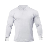 Brand Polo-Shirts Long Sleeve Male Cotton Solid Fitness