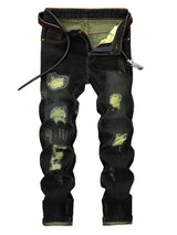 New Ripped Jeans Brand Motorcycle Design Plus Size
