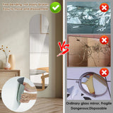 4PCs 3D Mirror Wall Stickers Self-adhesive Mirror Stickers