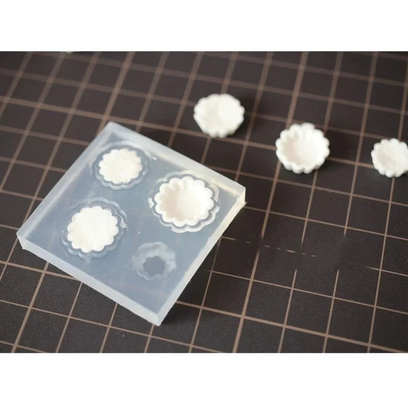DIY Handcraft Egg Tart Lollipop Shaped Silicone Epoxy