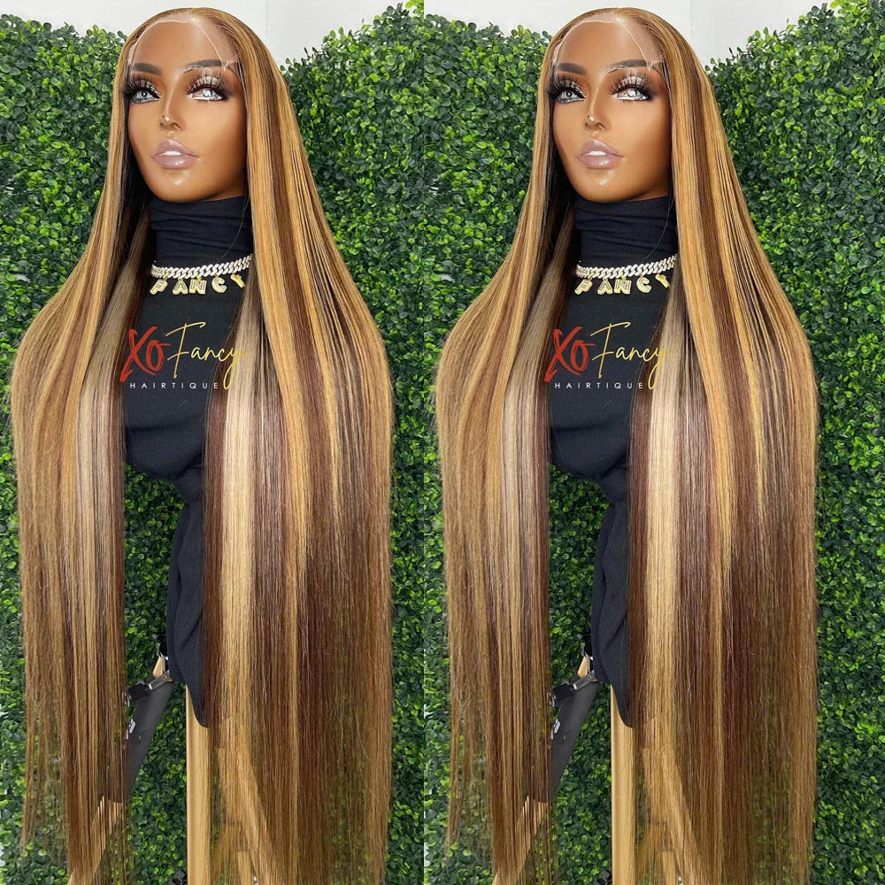 13x6 Highlight Ombre Straight Lace Front Human Hair