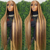 13x6 Highlight Ombre Straight Lace Front Human Hair