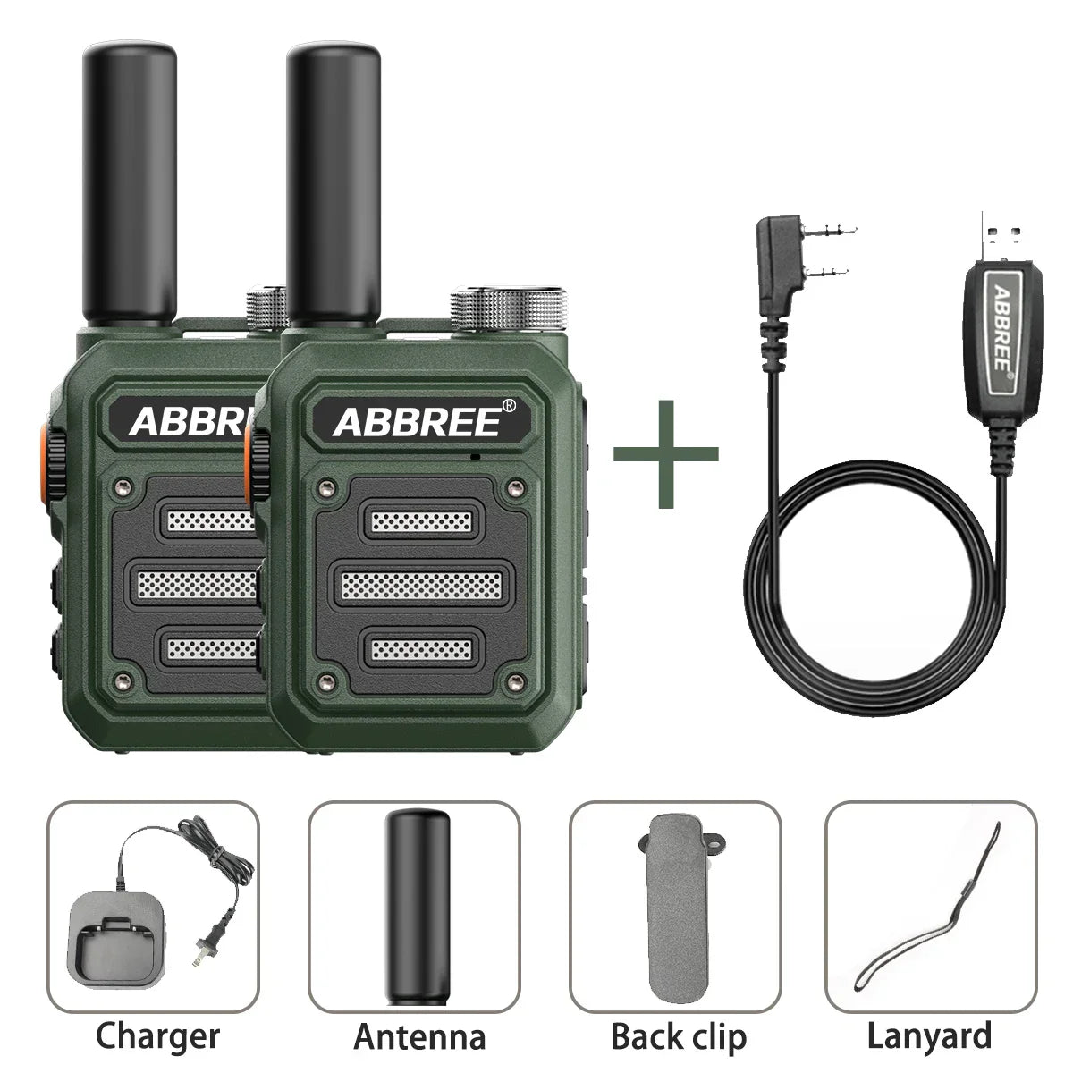 2PCS ABBREE AR-63 Mini Walkie talkie Wireless Copy