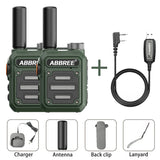 2PCS ABBREE AR-63 Mini Walkie talkie Wireless Copy