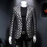 2022 Brand Men Blazer Personality Wild Men's Suit