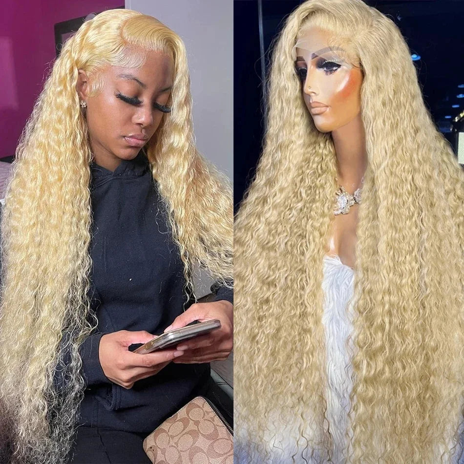 30 38 Inch Honey Blonde 613 Deep Wave13x4