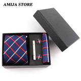 Men's Tie Gift Box With Neckties Handkerchiefs Cufflinks