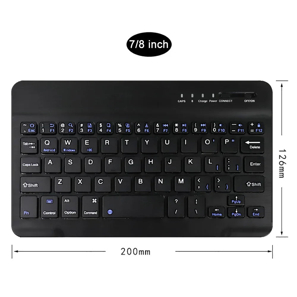 Universal Wireless Bluetooth Keyboard with Leather Case Stand