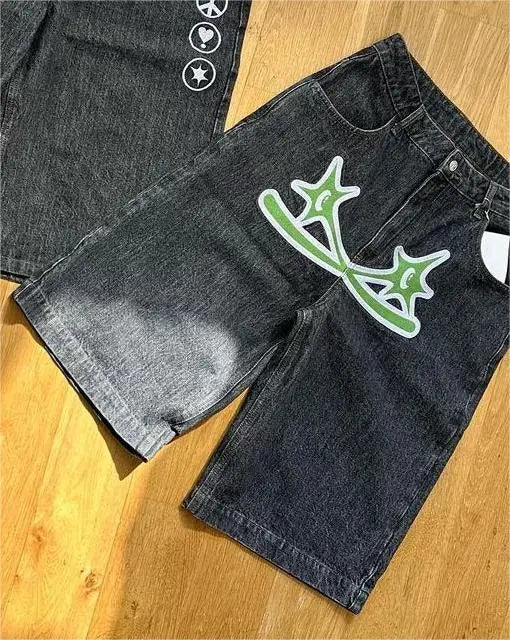 Y2k Hip Hop Vintage Loose Jorts Harajuku Streetwear