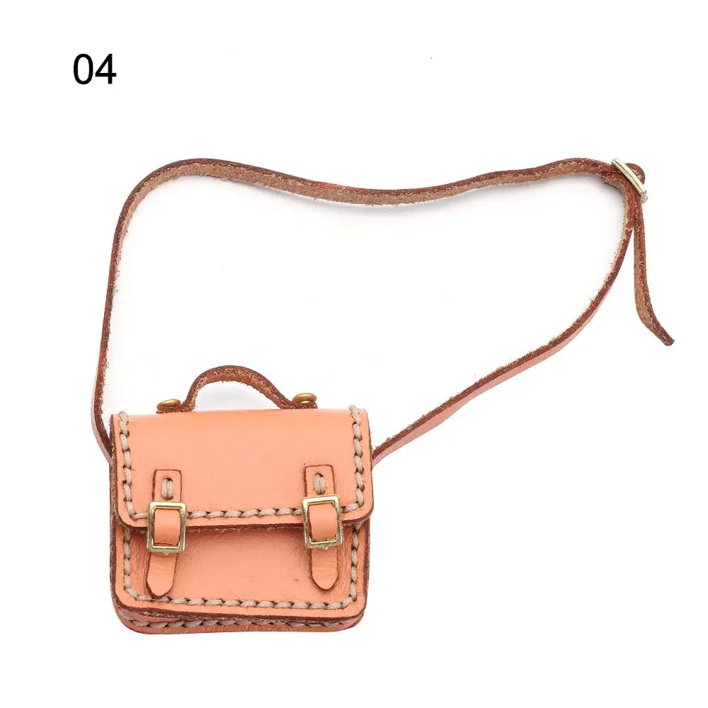 New 1/6 1/8 1/12 Dolls Backpack PU Leather