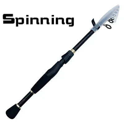 1.6m-2.4m Telescopic Fishing Rods Proable Short Travel Spinning