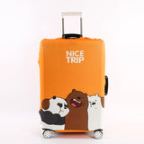 Luggage Protective Cover Bear Pattern Suitcase Dustproof Cover