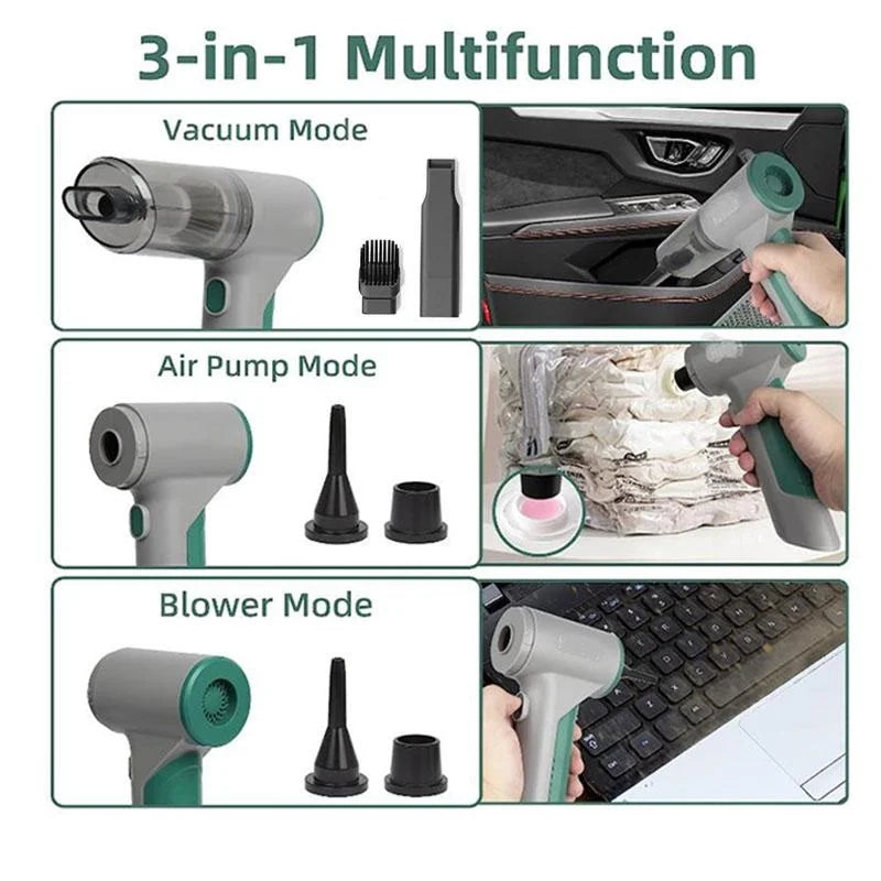 200000Pa Car Vacuum Cleaner 3 in 1 Wireless Portable Vacuum Cleaner