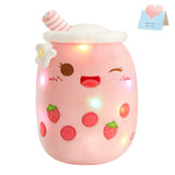 26-38cm LED Light Milk Tea Doll Plush Toy